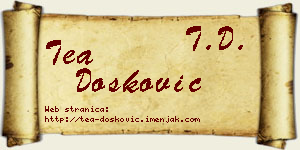 Tea Dosković vizit kartica
